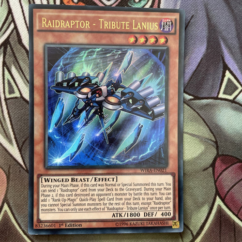 WIRA-EN021 Raidraptor - Tribute Lanius Ultra Rare 1st Edition NM Yugioh Card