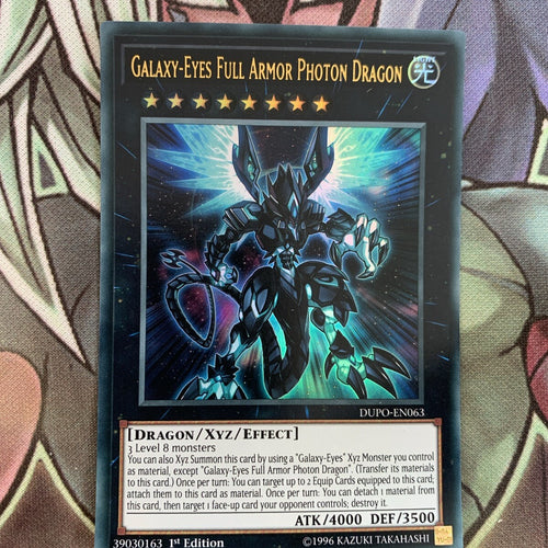 DUPO-EN063 Galaxy-Eyes Full Armor Photon Dragon 1st Edition NM Yugioh Card