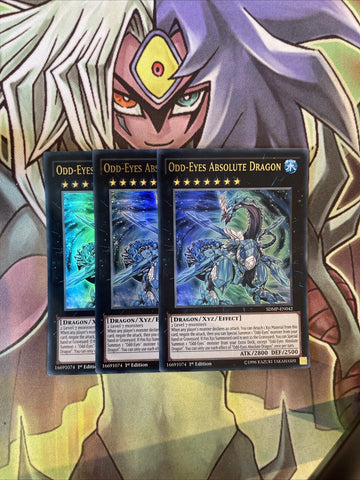 SDMP-EN042 x3 Odd-Eyes Absolute Dragon Ultra Rare Excellent Condition Yugioh