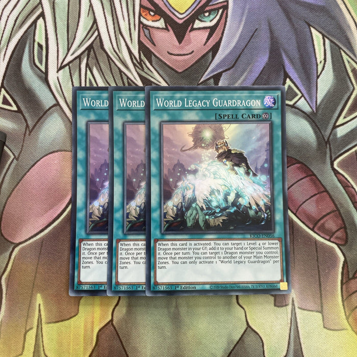 KICO-EN056 x3 World Legacy Guardragon Super Rare Excellent Condition Yugioh