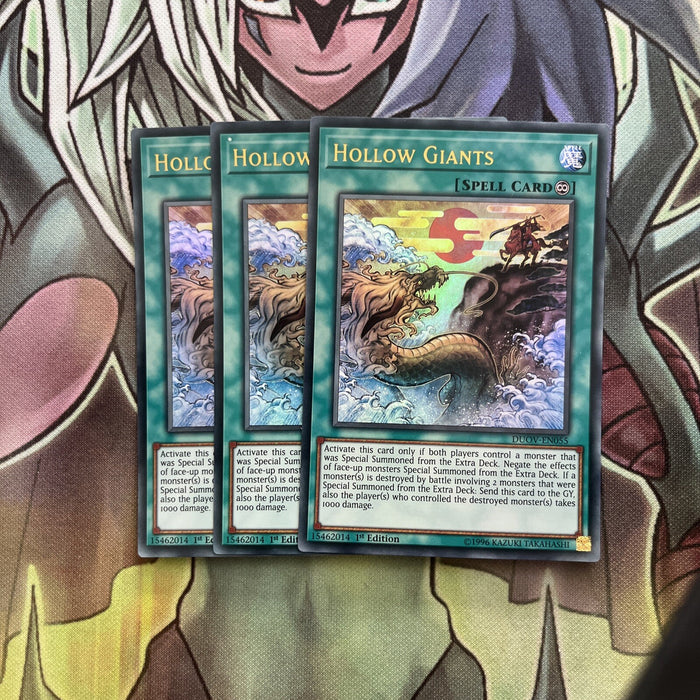DUOV-EN055 x3 Hollow Giants Ultra Rare Excellent Condition Yugioh