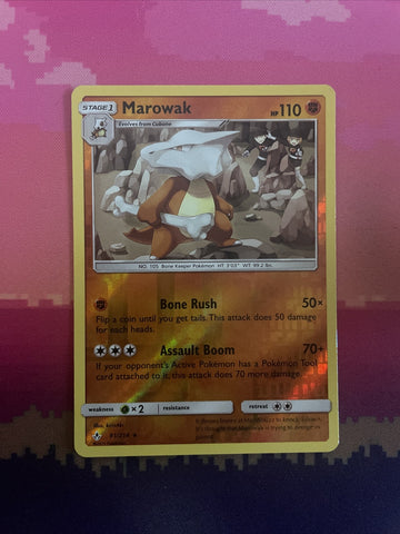 Pokemon Card Marowak Unbroken Bonds Reverse Holo Rare 91/214 Near Mint