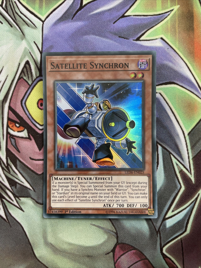 LED6-EN025 Satellite Synchron Super Rare 1st Edition NM Yugioh Card