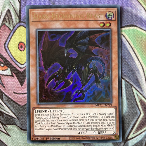 MP21-EN249 Dark Beckoning Beast Ultra Rare 1st Edition NM Yugioh Card