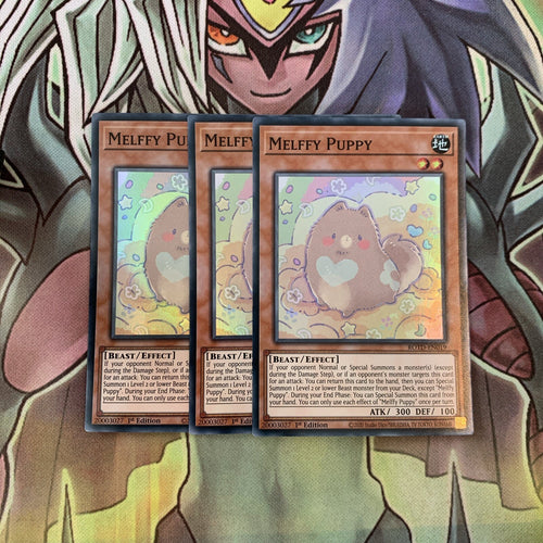 ROTD-EN019 x3 Melffy Puppy Super Rare Excellent Condition Yugioh
