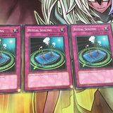 ston-en056 YUGIOH 3 x Ritual Sealing Mixed Editions Near Mint/Excellent Common