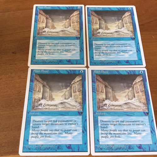 x4 Flash Flood Blue - Chronicles Excellent Magic MTG