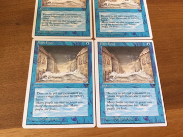 x4 Flash Flood Blue - Chronicles Excellent Magic MTG (back)
