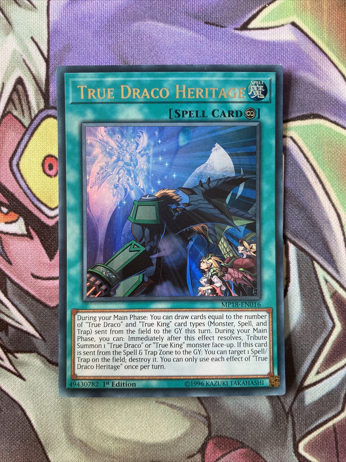 MP18-EN016 True Draco Heritage Ultra Rare 1st Edition NM Yugioh Card