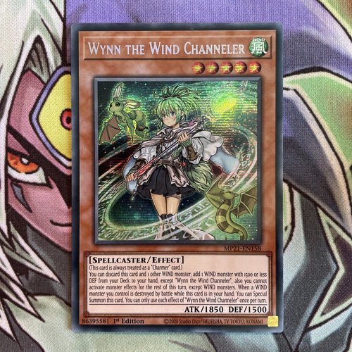 MP21-EN158 Wynn The Wind Channeler Secret Rare 1st Edition NM Yugioh Card