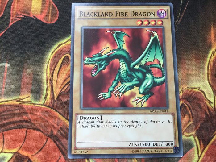 AP05-EN014 BLACKLAND FIRE DRAGON PROMO COMMON SHORT PRINT NM Yugioh