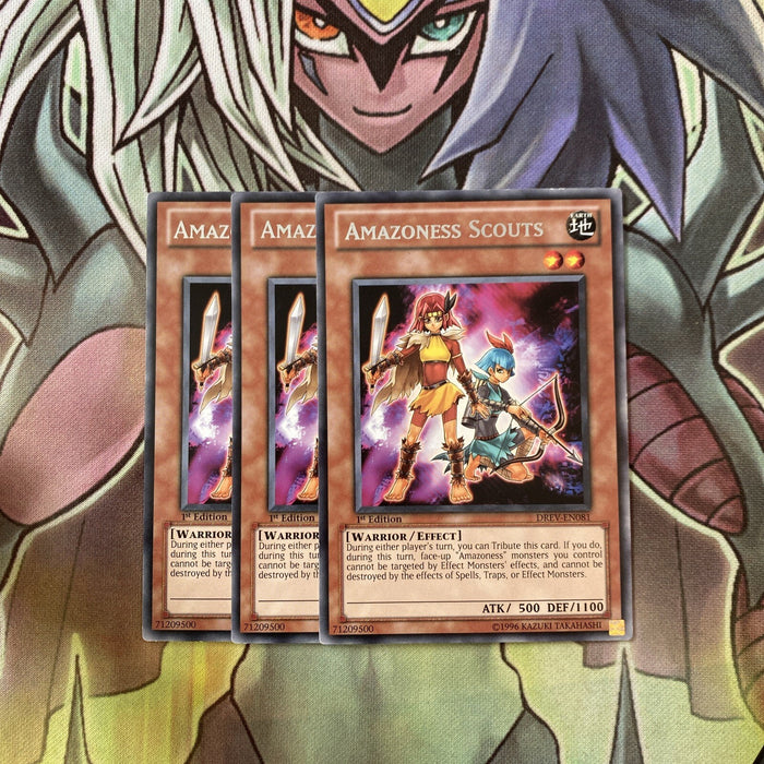DREV-EN081 x3 Amazoness Scouts Rare Excellent Condition Yugioh