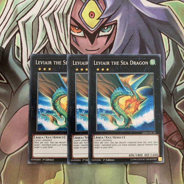 LEHD-ENC38 x3 Leviair the Sea Dragon Common Excellent Condition Yugioh