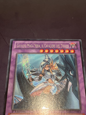 Dark Magician Girl the Dragon Knight DRLG-IT004 Secret 1st Ed ITALIAN Yugioh (back)