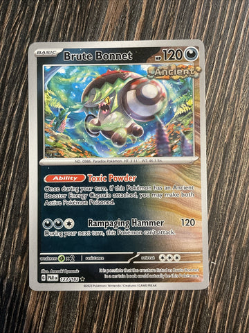 Brute Bonnet 123/182 - Holo Rare - Paradox Rift - Pokemon Card - Pack – Twin Traders