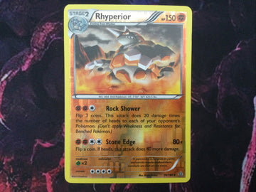Pokemon Card Rhyperior Primal Clash Reverse Holo Rare 76/160 Near Mint