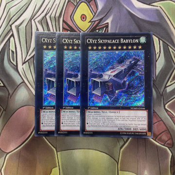 NUMH-EN046 CXyz SKypalace Babylon Secret Rare x3 Excellent Condition Yugioh