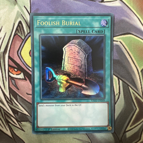 RA02-EN049 Foolish Burial Ultra Rare 1st Edition NM Yugioh Card