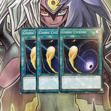 SDCL-EN029 x3 Cosmic Cyclone Common Excellent Condition Yugioh