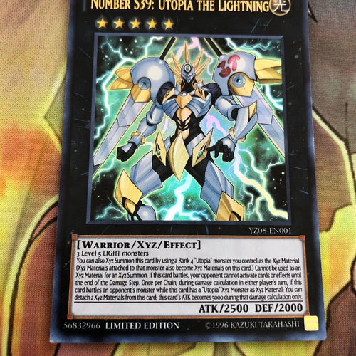 YZ08-EN001 1x Ultra Rare Number S39: Utopia The Lightning NM Yugioh