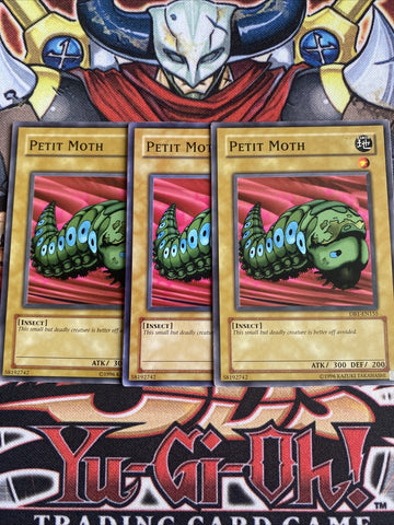 DB1-EN155 x3 Petit Moth Yugioh Playset