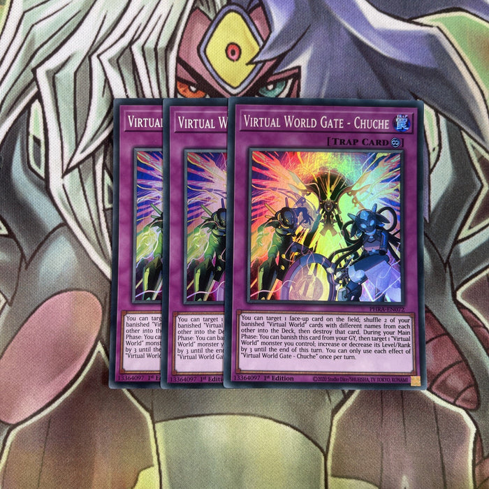 PHRA-EN072 x3 Virtual World Gate - Chuche Super Rare Excellent Condition Yugioh