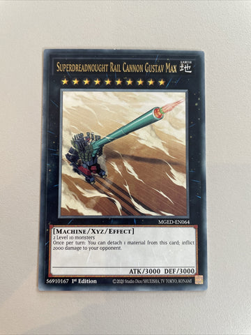 MGED-EN064 Superdreadnought Rail Cannon Gustav Max 1st Edition NM Yugioh Card