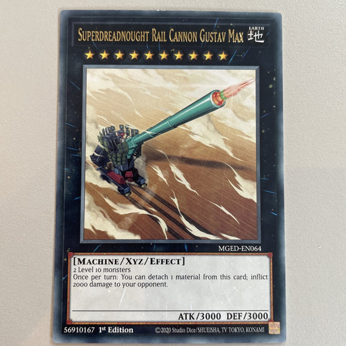 MGED-EN064 Superdreadnought Rail Cannon Gustav Max 1st Edition NM Yugioh Card