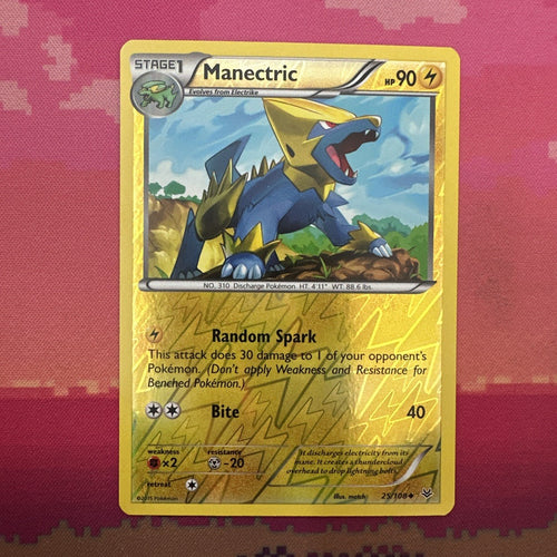 Pokemon Card Manectric Roaring Skies Reverse Holo Uncommon 25/108 Near Mint