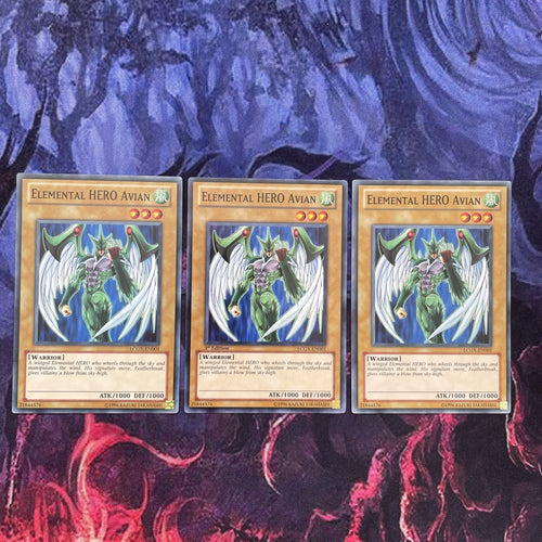 LCGX-EN001 x3 Elemental HERO Avian Common UNL Edition Mint Set YuGiOh