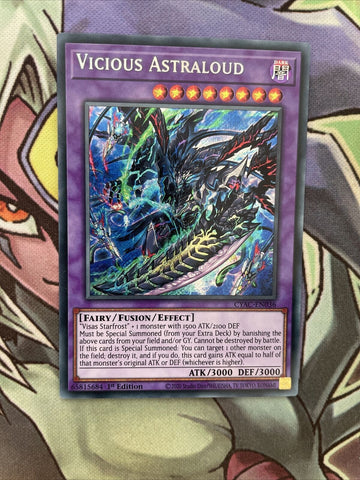 CYAC-EN036 Vicious Astraloud Secret Rare 1st Edition NM Yugioh Card