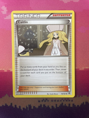 Pokemon Card Caitlin Plasma Blast Uncommon 78/101 NM