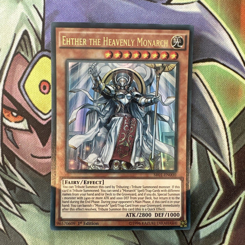 SR01-EN000 Ehther The Heavenly Monarch Ultra Rare 1st Edition NM Yugioh Card