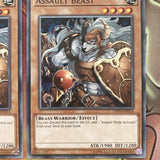 OP10-EN014 PLAYSET 3 X Yugioh assault beast Common OTS NM