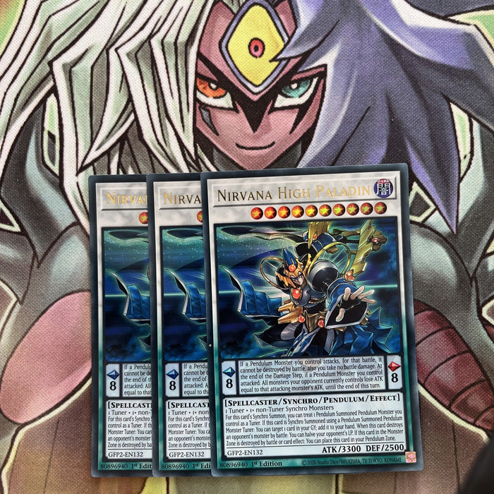 GFP2-EN132 x3 Nirvana High Paladin Ultra Rare Excellent Condition Yugioh