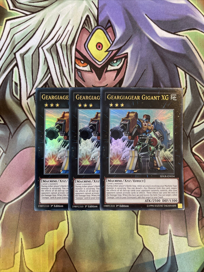 SDGR-EN034 x3 Geargiagear Gigant XG Ultra Rare Excellent Condition Yugioh