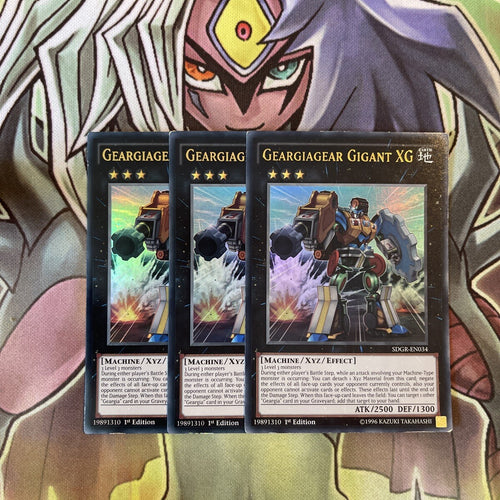 SDGR-EN034 x3 Geargiagear Gigant XG Ultra Rare Excellent Condition Yugioh