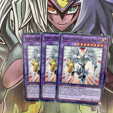HAC1-EN020 x3 Elemental HERO Shining Flare Wingman Common Excellent Yugioh