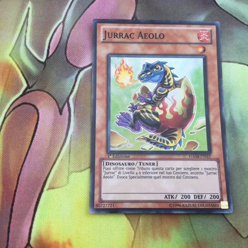 HA04-IT017 HA07-EN017 Jurrac Aeolo - SUPER RARE 1st Edition (ITALIAN) Yugioh