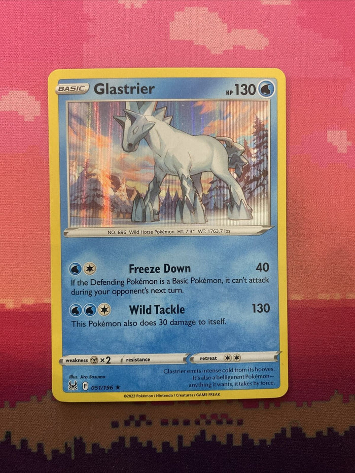 Pokemon Card Glastrier Lost Origin Holo Rare 051/196 Near Mint