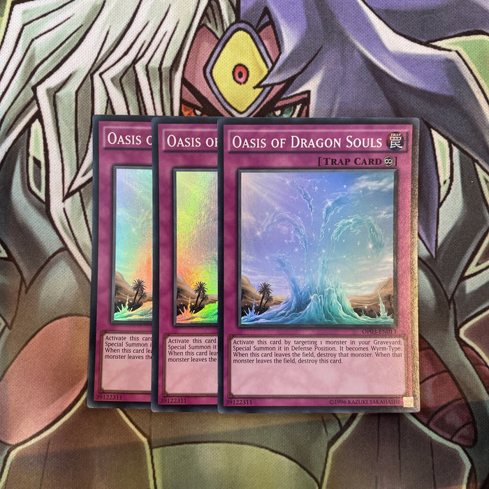 OP03-EN013 Oasis Of Dragon Souls Super Rare x3 Excellent Condition Yugioh