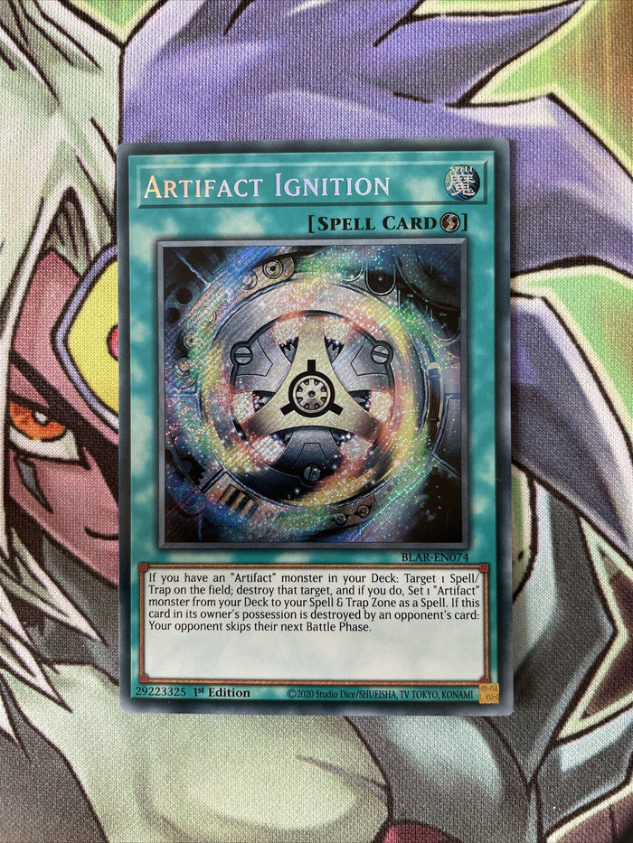 BLAR-EN074 Artifact Ignition Secret Rare 1st Edition NM Yugioh Card