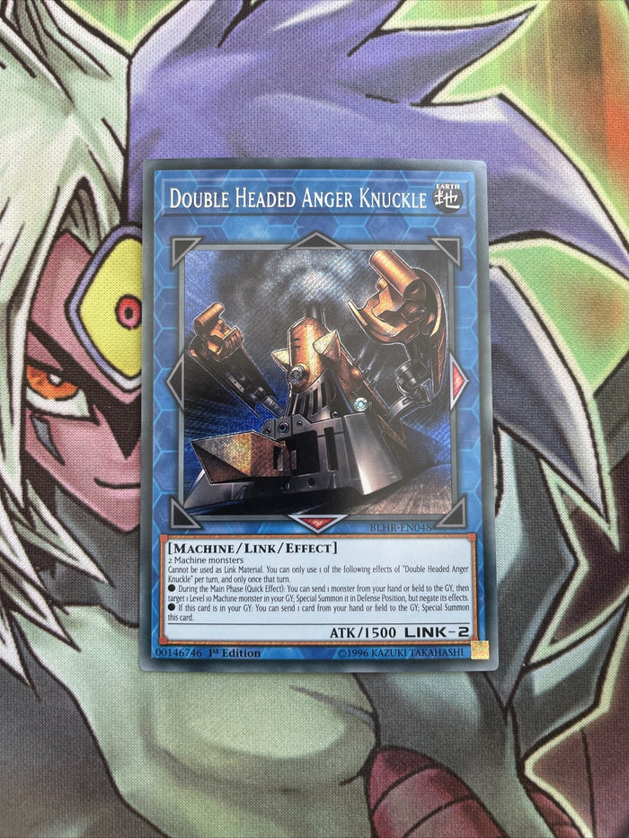 BLHR-EN048 Double Headed Anger Knuckle Secret Rare  1st Edition NM Yugioh Card