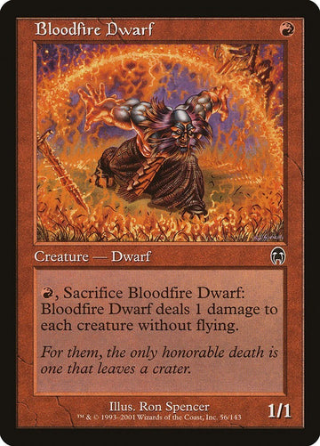 Bloodfire Dwarf Apocalypse Excellent Magic MTG