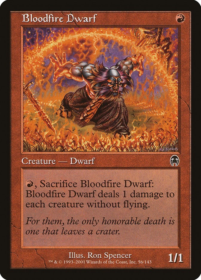 Bloodfire Dwarf Apocalypse Excellent Magic MTG