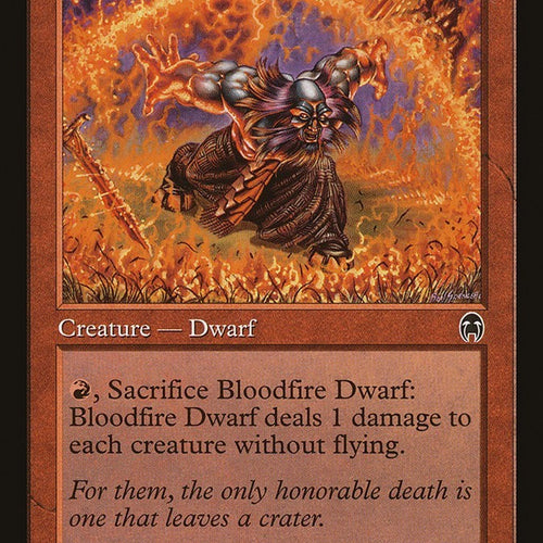 Bloodfire Dwarf Apocalypse Excellent Magic MTG
