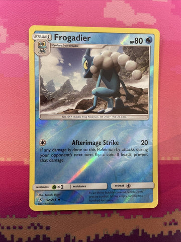Pokemon Card Frogadier Unbroken Bonds Reverse Holo 52/214 NM
