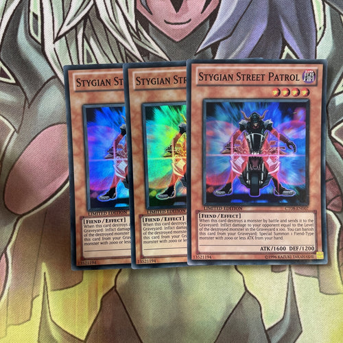 CT08-EN007 x3 Stygian Street Patrol Super Rare Excellent Condition Yugioh