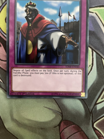SDRR-EN040 Imperial Order Common 1st Edition NM Yugioh Card (back)