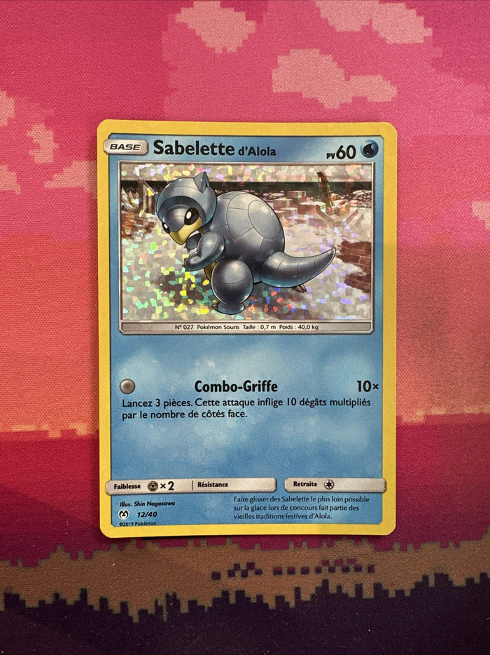Pokemon Card Alolan Sandshew McDonald's 2019 Holo FRENCH 12/40 NM
